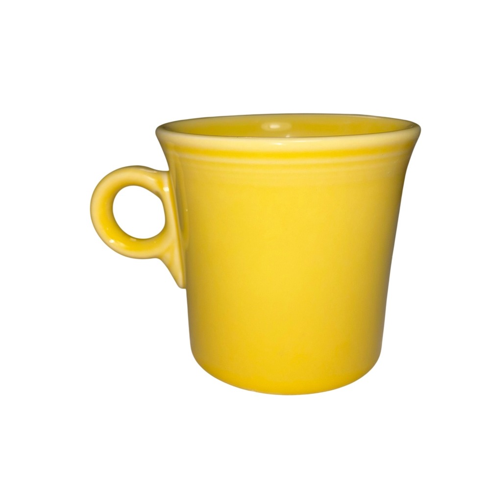 Fiesta Homer Laughlin Sunflower Yellow Ring Handle Coffee Mug Ceramic USA Made